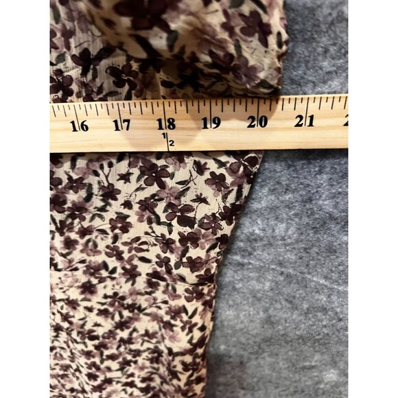 J. Jill Womens Med Romantic Boho Cottagecore Peasant Ruffle Front Floral Dress - Picture 9 of 11